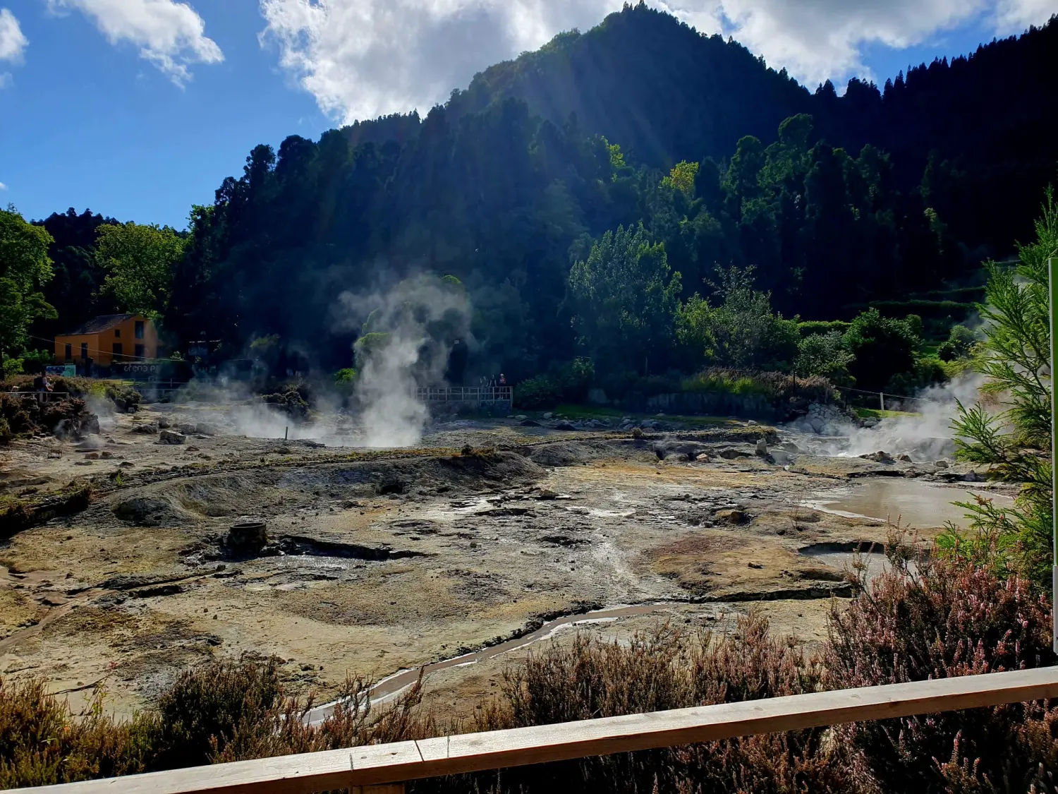 Villa Magia Verde – die geothermische Aktivität in Furnas, einem Dorf auf der Insel São Miguel auf den Azoren, Portugal. 